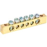 Шина PEN «земля-ноль» 6х9мм 6/2 (6групп/крепеж по краям) IEK YNN11-06-100